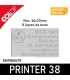 Exemple de personnalisation de l'empreinte pour Colop Printer 38, 56x33mm