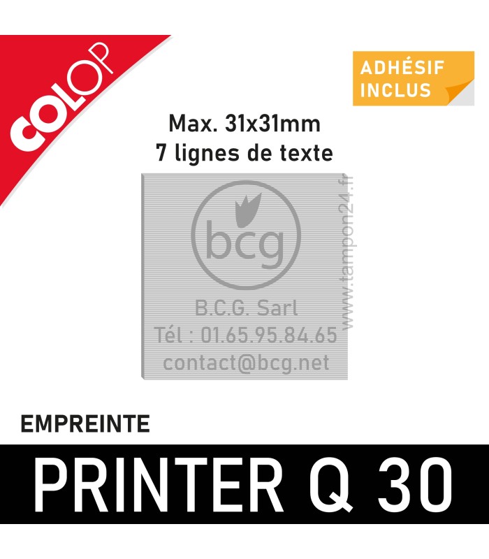 Empreinte pour Colop Printer Q 30