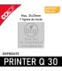 Exemple de personnalisation d'empreinte carrée pour Colop Printer Q30
