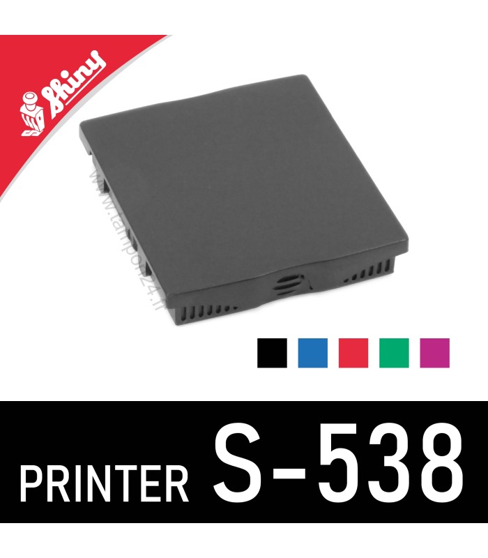 Cartouche d'encre pour Shiny Printer S-538 et son couvercle 