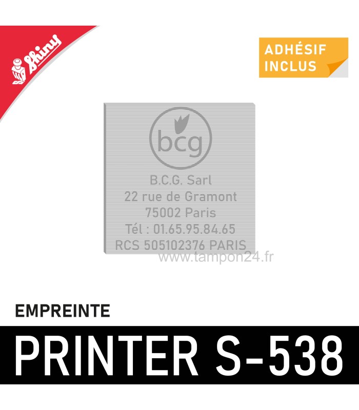 Empreinte pour Shiny Printer S-538