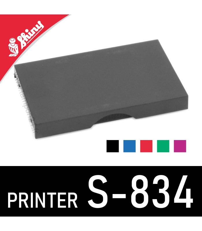 Cartouche d'encre de remplacement pour shiny printer s-834, avec son couvercle de protection