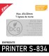 exemple de personnalisation de 65x30mm pour shiny s834