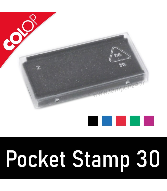 Cartouche d'encre et son couvercle pour Colop pocket stamp 30
