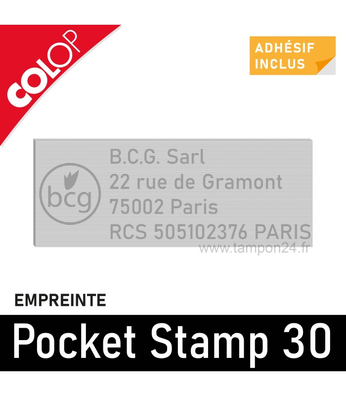 Empreinte pour Colop Pocket Stamp 30