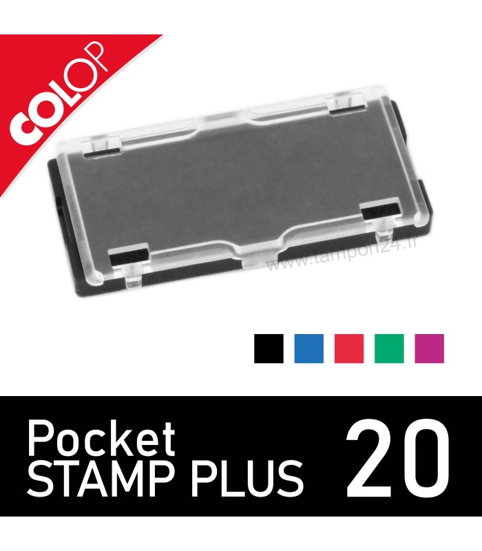 Cassette pour colop pocket stamp 20 livrée avec couvercle de protection