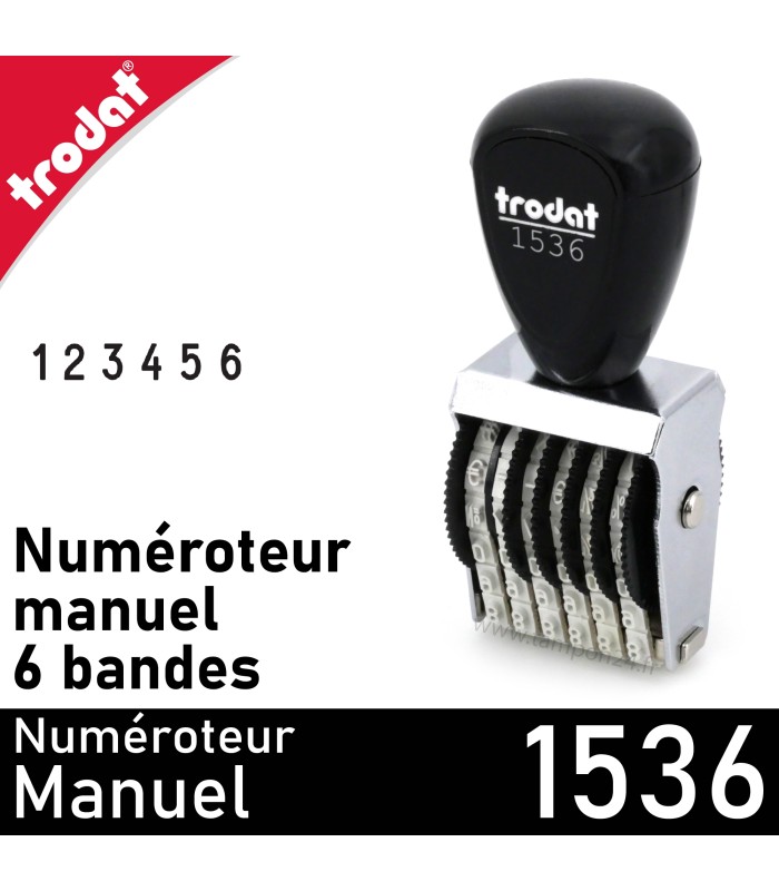 Numéroteur manuel 6 bandes Trodat 1536