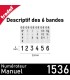 Contenu des bandes du numéroteur classique 6 bandes Trodat 1536