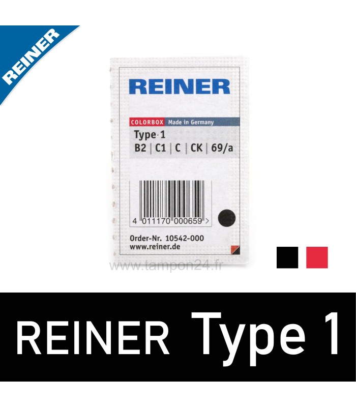 Réserve d'encre de rechange Reiner type 1, fabriquée en Allemagne et disponible en rouge ou en noir