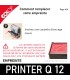 Empreinte pour Colop Printer Q 12, inserer une cassette d'encre neuve pour une impression parfaite
