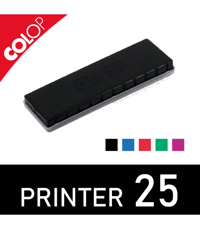 Encrier compatible Colop Printer 25 - Référence E/25 inscrite au dos de la recharge