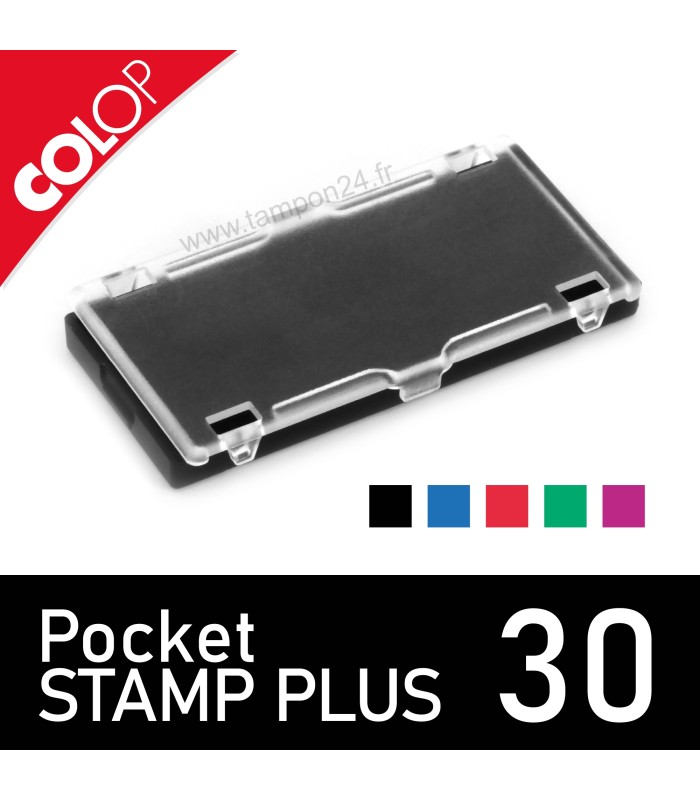 Cassette d'encre pour Colop Pocket Stamp Plus 30 avec son couvercle de protection