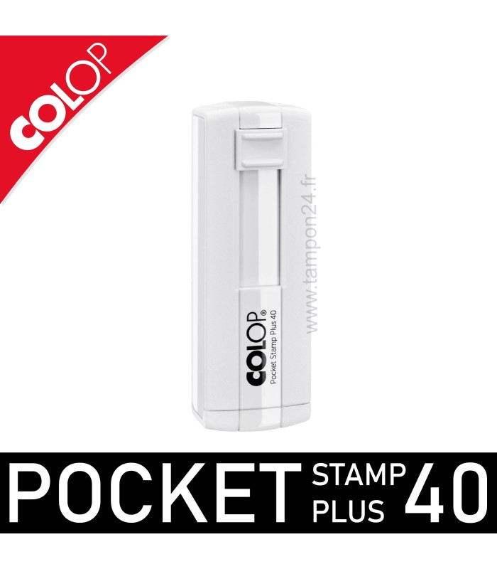 6.	Tampon de poche personnalisable ouvert montrant la gravure laser haute résolution