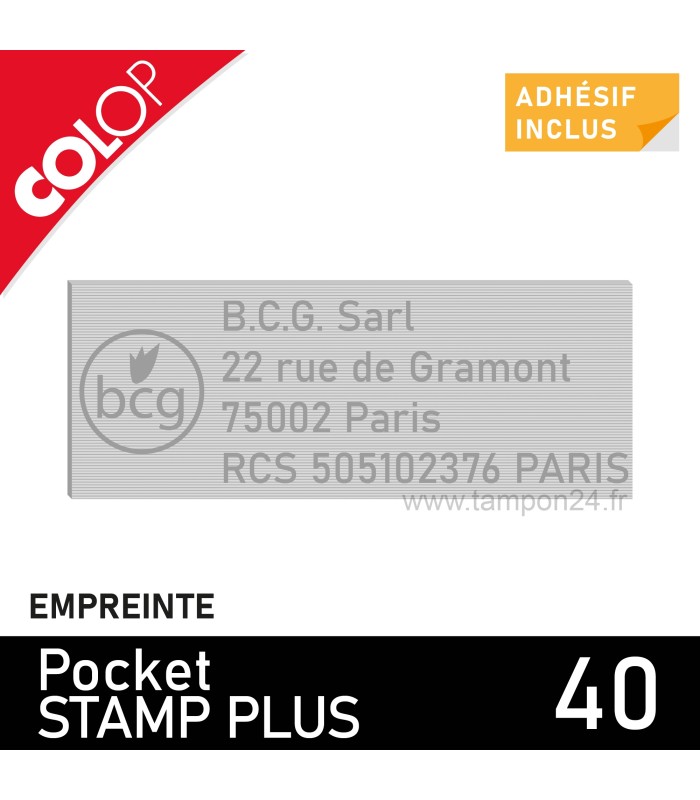 Empreinte pour Colop Pocket Stamp Plus 40