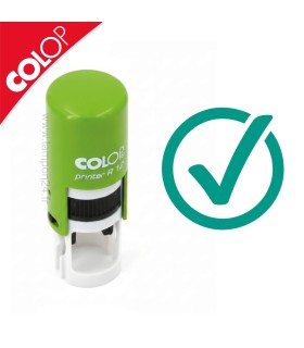 Tampon Check de poche vert Colop R12 fermé avec son capuchon de protection