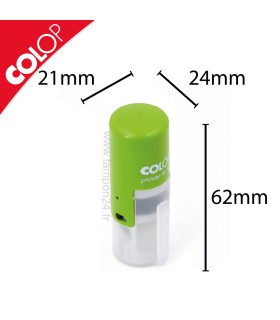 Dimensions du mini tampon de validation fermé 21x24x62mm pour transport facile